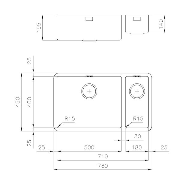 UNIKA 710 DOUBLE DROITE SOUS PLAN