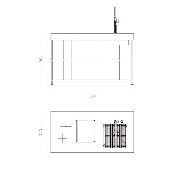 QUI Induction + Teppan + Évier