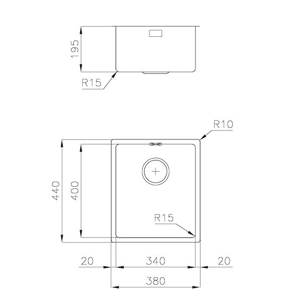 UNIKA 340 GUN METAL SOUS PLAN