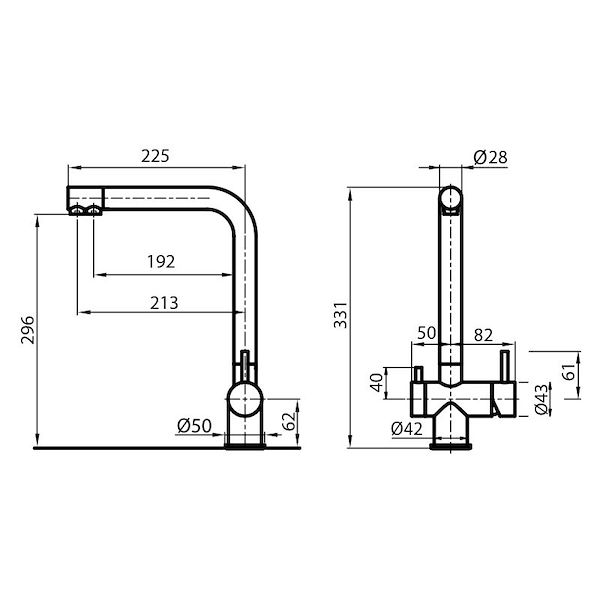 Miscelatore Gamma 3 vie - satinato
