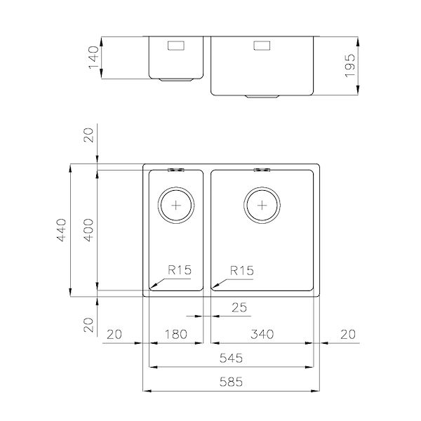 UNIKA 545 DOUBLE DROITE SOUS PLAN