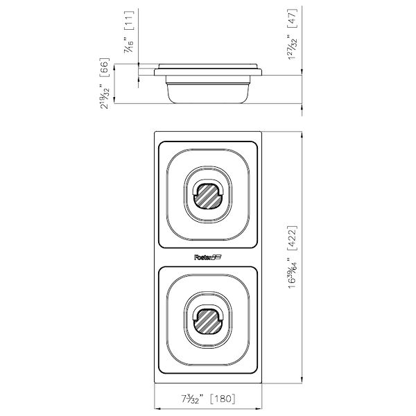 KIT DEUX CUVETTES INOX POUR EVIERS CONVIVIO