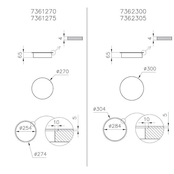 SPOT RONDS 4 FOYER NOIR
