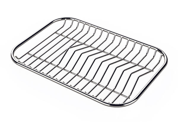 GRILLE PORTE-ASSIETTES INOX 25x35